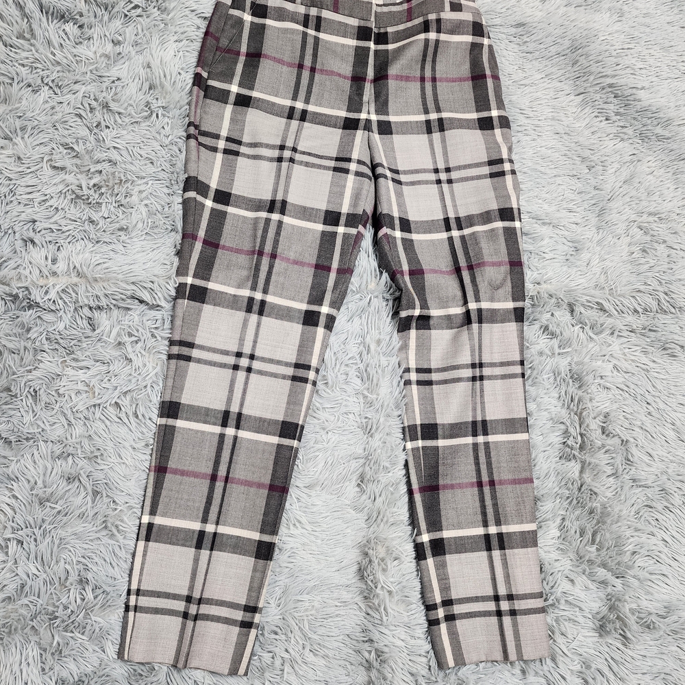 Barbour Winter Tartan Plaid Trousers in Gray and Black